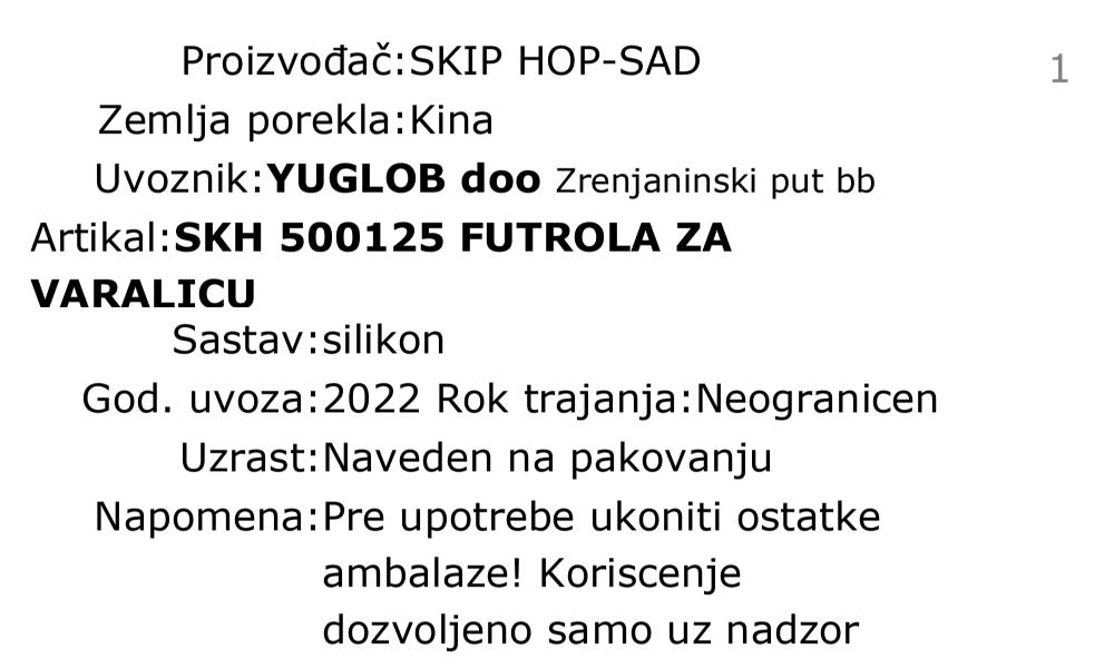 Skip Hop futrola za varalicu 500125 deklaracija